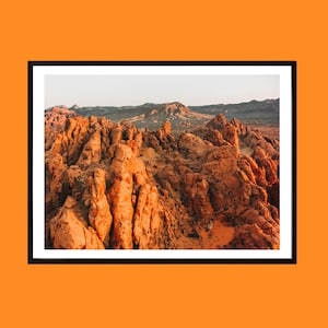 Valley of Fire Wall Art, Nevada Red Rock Desert Print, Southwest Landscape Photography, Earth Tone Decor, Nature Photography Wall Print