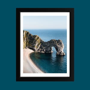 Durdle Door Wall Art | Jurassic Coast Beach Photography Print | England Coastal Landscape Decor | Ocean Arch Framed Artwork
