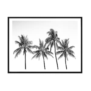 Wandkunst Palme – Schwarzweiße Tropische Fotografie – Minimalistisches Stranddekor – Modernes Küstenposter – Monochrome Inselvibes