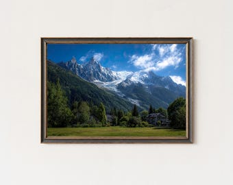 Chamonix Mont Blanc Summer Landscape Print