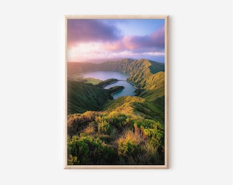 Tryck av Sete Cidades | Landskapsfotografering av Azorernas kratersjöar