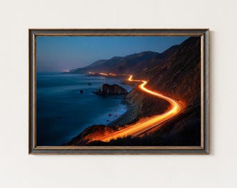 Big Sur Night Photography Print | Highway 1 Coastal Wall Art