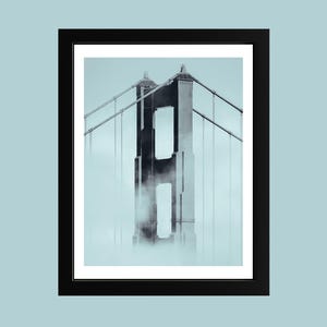 Golden Gate Bridge Fog Print: San Francisco Coastal Wall Art