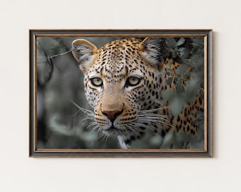 Leopard Photography Print – Safari Wildlife Wall Art