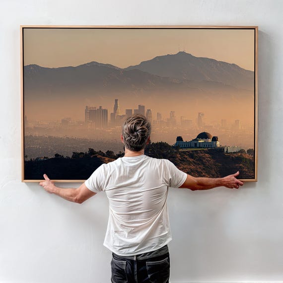 Los Angeles Griffith Observatory Wall Art | Skyline Sunset Print