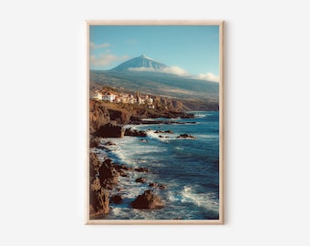 Fotografía de paisajes costeros de Tenerife, impresión del Monte Teide y el Océano Atlántico