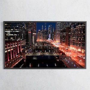 Arte di Chicago, Opere d'arte di Chicago, Chicago Illinois, Skyline di Chicago, Viaggi a Chicago, Poster di Chicago, Poster della città di Chicago, Foto di Chicago