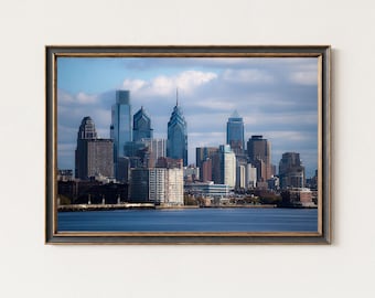 Philadelphia Skyline Druck Stadtbild Wand Kunst Urban Fotografie Pennsylvania Dekor Landschaft