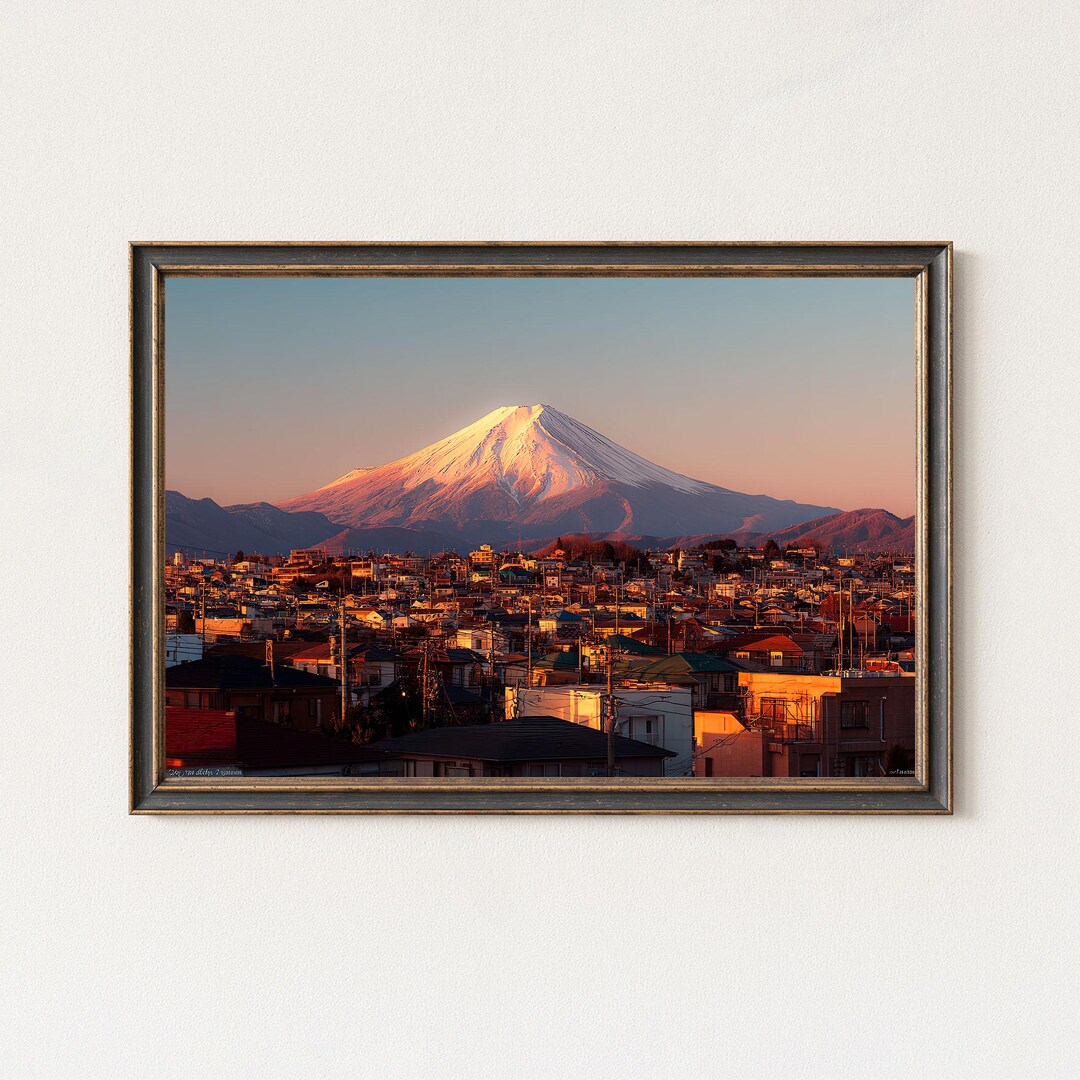 Mount Fuji Sunrise Print | Japan Cityscape Wall Art | Fine Art