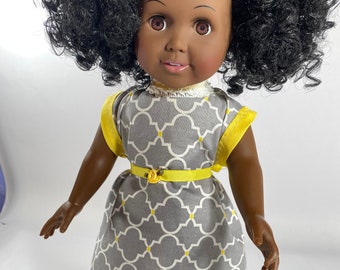 Doll Clothes Dress Pattern Downloadable Easy PDF Pattern for 18-inch American Girl type Dolls