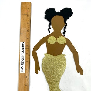 Mermaid African American Girl/woman Articulated Paper Doll  (CardStock)