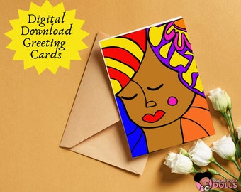 Greeting Card Digital Download , Instant Download  Digital Card Printable Card