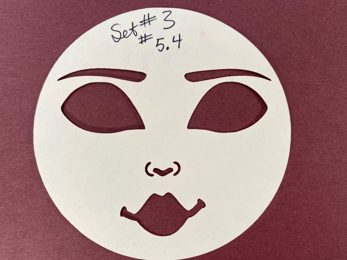 Mylar Cloth Fabric Doll Face Stencil Template Set 3 Mylar Etsy mylar-cloth-fabric-doll-face-stencil-template-set-3-mylar-etsy