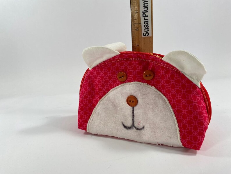 Teddy Bear Quilted Zippered Pouch Pattern digitaler Download PDF zum