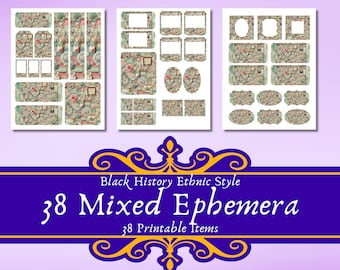 38 Mixed Ephemera African American Black Girl Magic Scrapbook Pretty Journal Printables