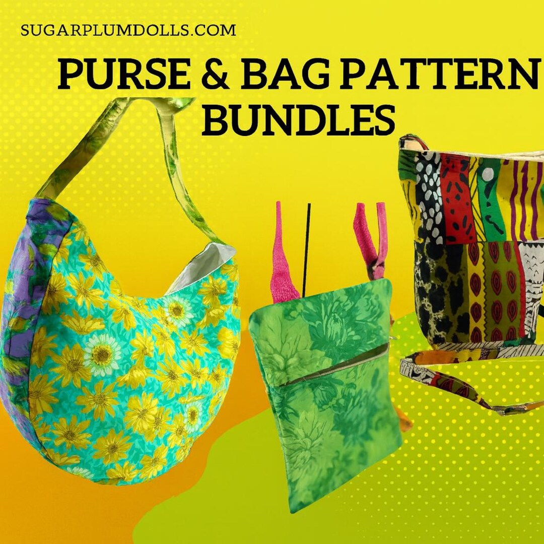 Crossbody Bag Sewing Pattern Bundle: 3 PDF Patterns With Video ...