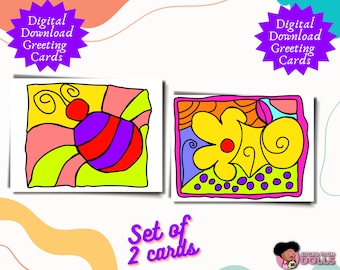 Greeting Card Digital Download , Instant Download  Digital Card Printable Card