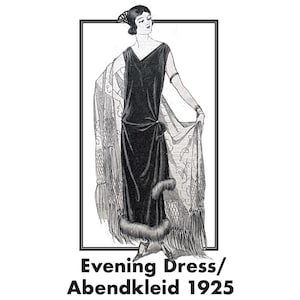 1925 evening dresses Jean Desss - Evening dress - French