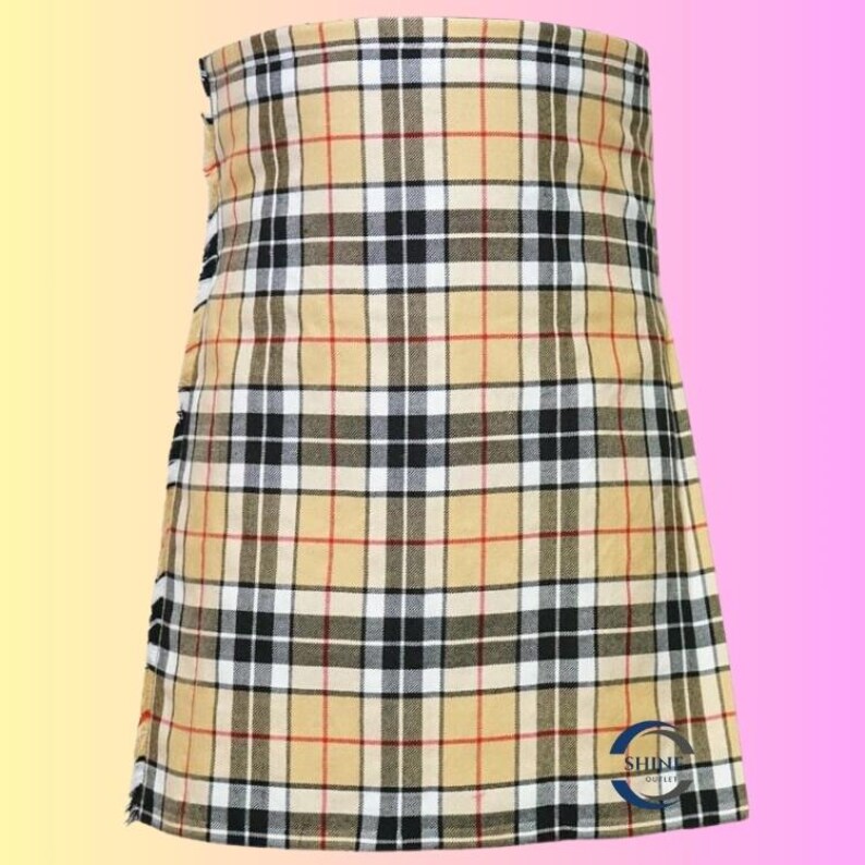 Handgjord Thompson Clan Tartan Kilt: Traditionell skotsk 8 yard bild 2