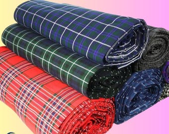 Scottish Tartan Fabric By The Yard: 16oz Clan Plaid, 54" Wide