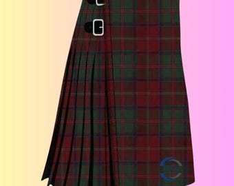 MacDonald of Glencoe Tartan Kilt: Handgjord 8 Yard skotsk höglandskläder