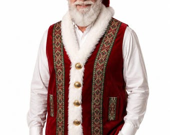 Disfraz de Papá Noel de terciopelo navideño / Traje navideño personalizado para hombre y mujer