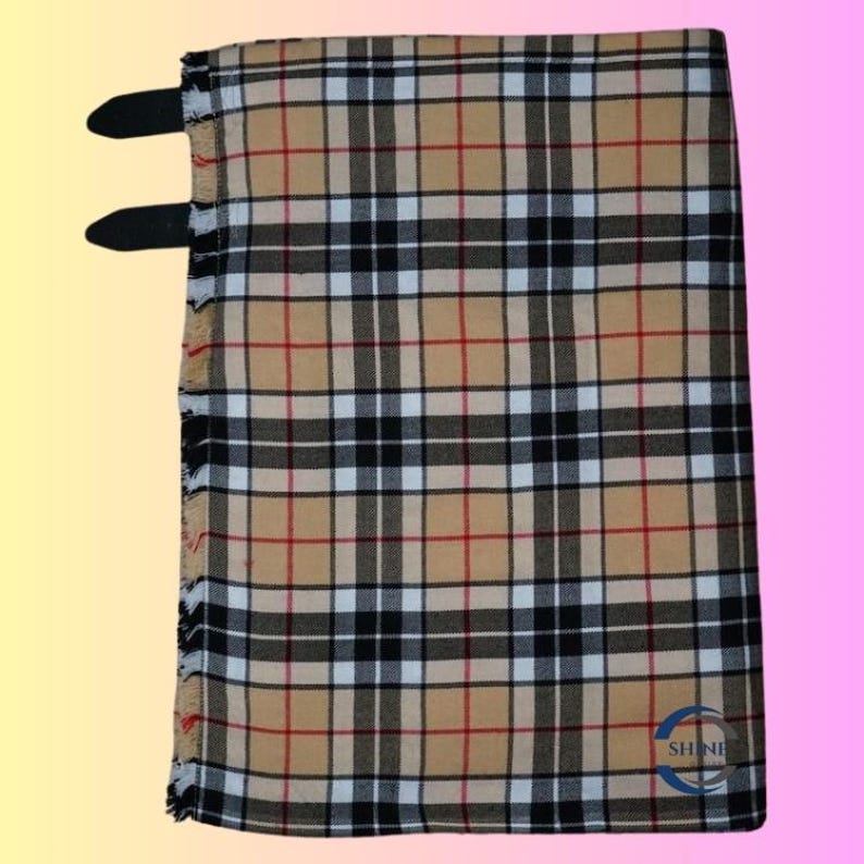 Handgjord Thompson Clan Tartan Kilt: Traditionell skotsk 8 yard bild 3