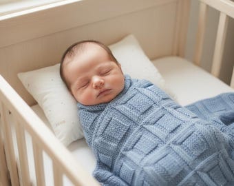 Neutral Baby Blanket – Handmade Organic Cotton Gift