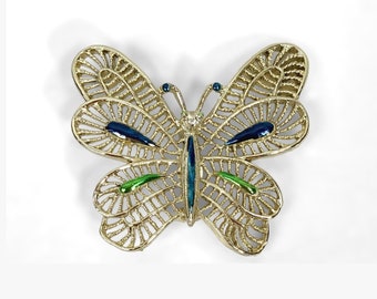 VINTAGE 50s Gold Butterfly Brooch by Gerry's | 1950s MCM Bug Jewelry Pin | Gifting Idea VFG