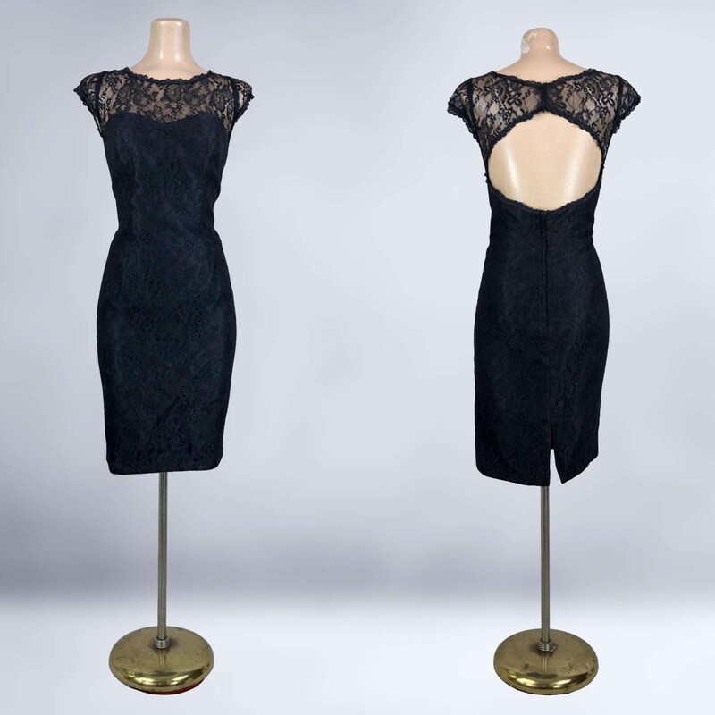 Vintage 90’s Black Illusion Mini Dress