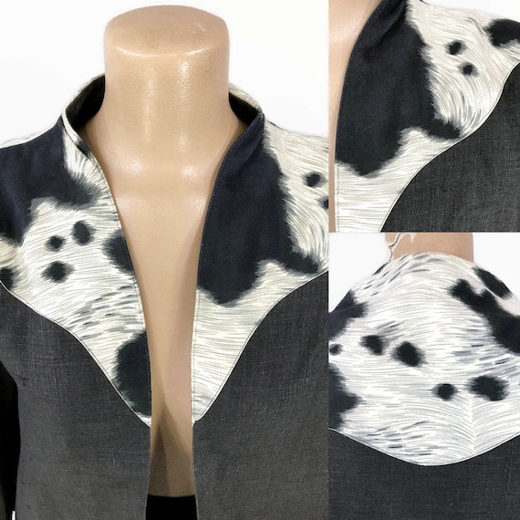 VINTAGE 80s Eclectic Batwing Cocoon Jacket, Shell… - image 9