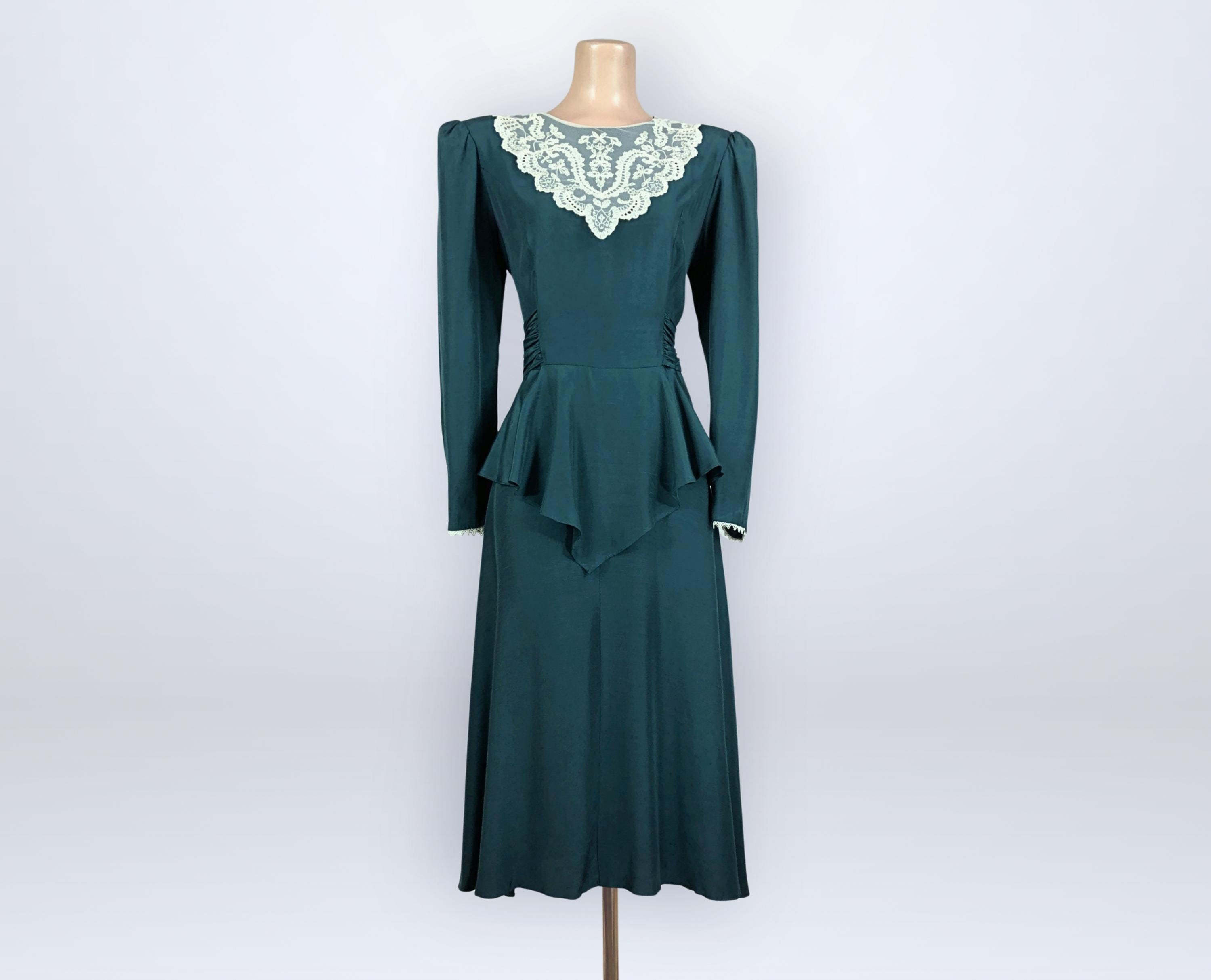 olive green peplum dress The Muted Olive Embroidered Peplum Jacket main image 1