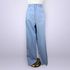 VINTAGE jaren 80 Levi&#39;s lichtblauwe gabardine gebogen broek maat 14 | Retro jaren 80 damesbroek met rechte pijpen | GFT