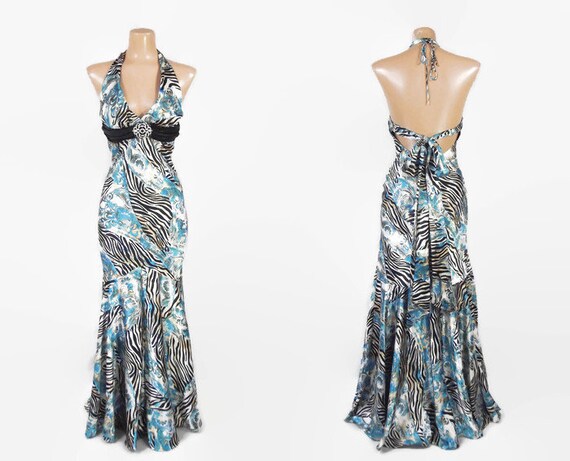 Vintage 90s Liquid Satin Mermaid Dress | 1990s doe
