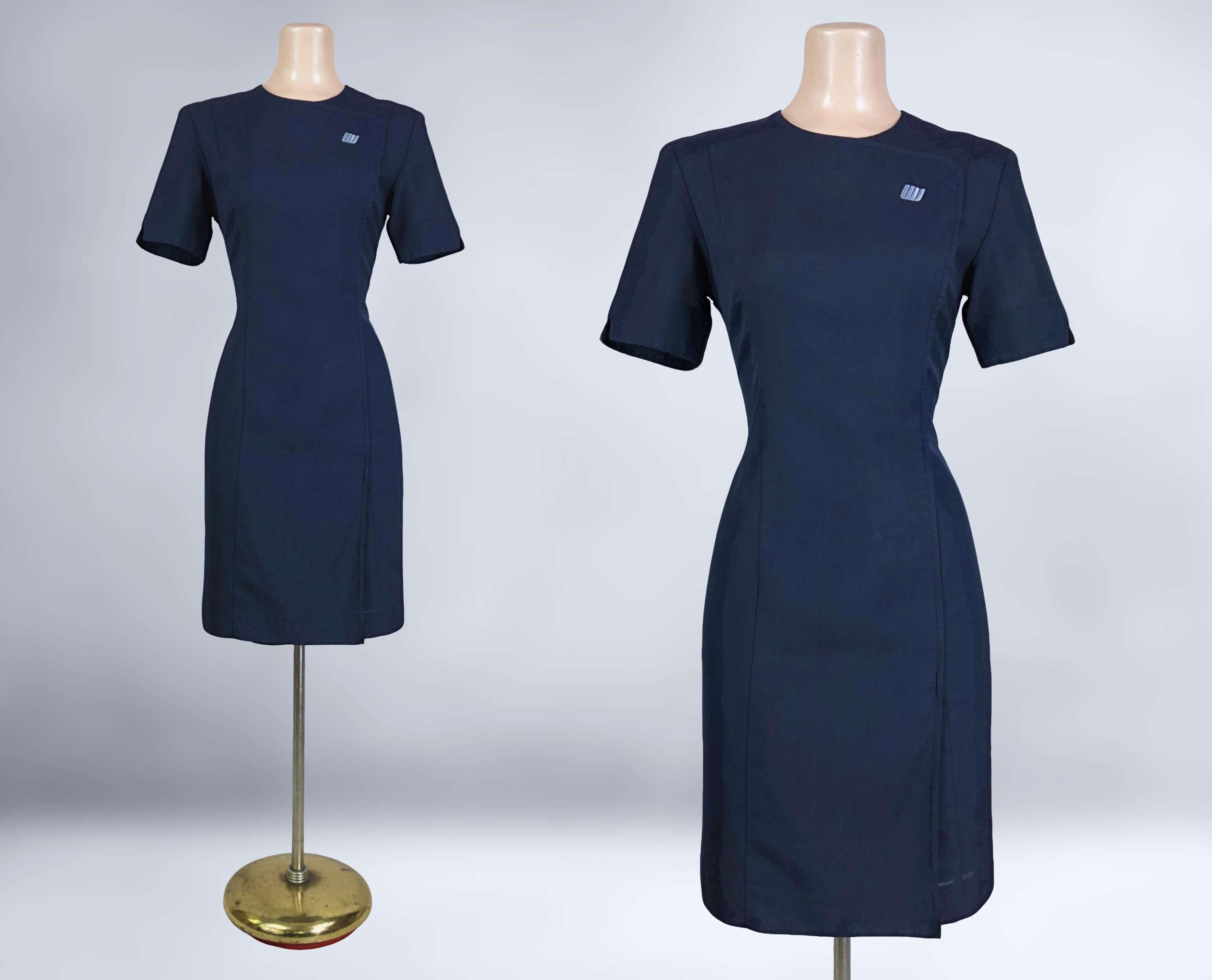 Navy blue hostess dress deals