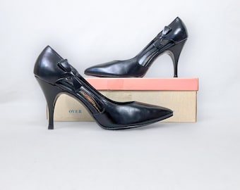 Buty Palizzio z lat 50. i 60. z wycięciem w szpic i 6 szpiczastymi noskami w stylu vintage (VFG)