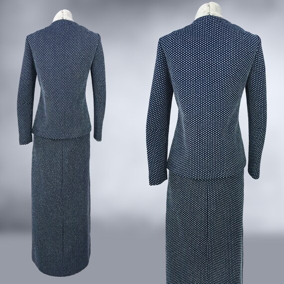 VINTAGE 70s Knit Maxi Dress and Jacket 3 pc Set i… - image 9