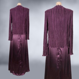 VINTAGE 90s Burgundy Satin Formal Dress & Jacket Set by Clues ...