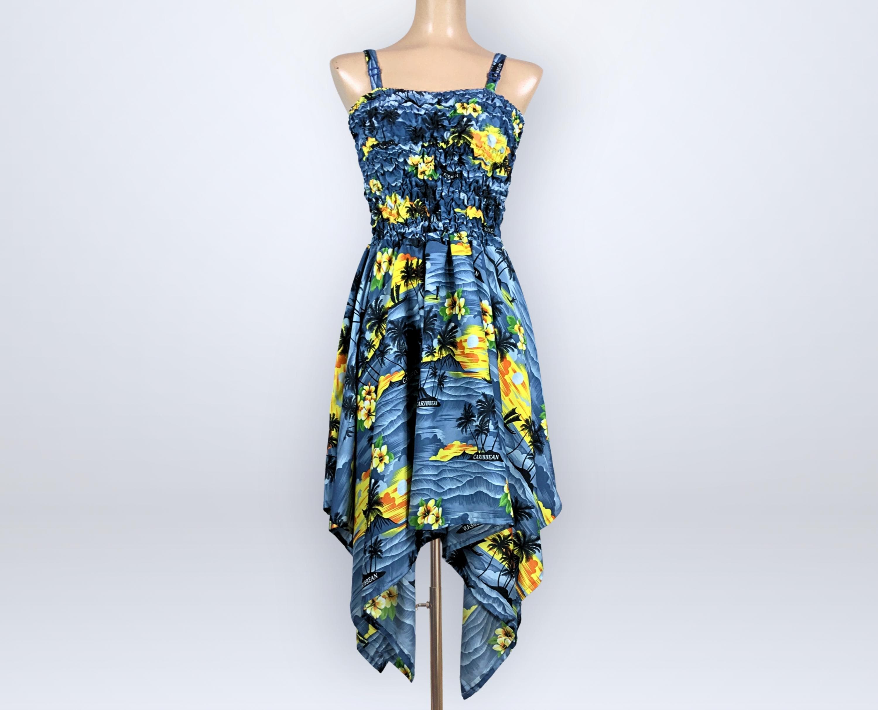 caribbean cocktail dress Tan Tropical Print Maxi Dress - All Dresses