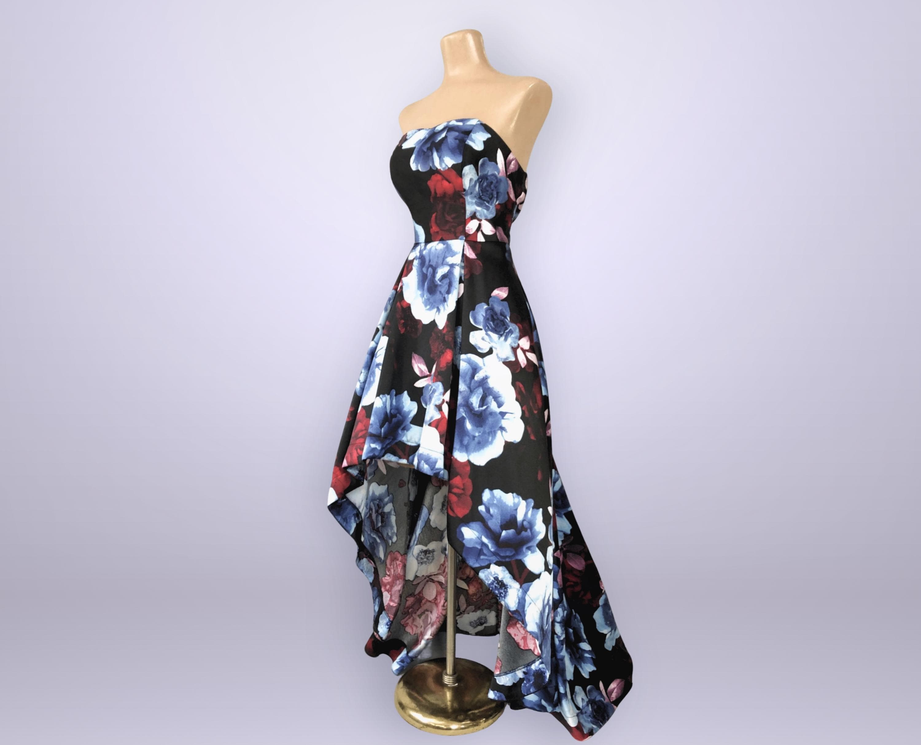 Robe Cocktail Speechless Sans Manches - Noire Avec Motif Fleurs/paisley émeraude - Taille M - Occasion Excellente état