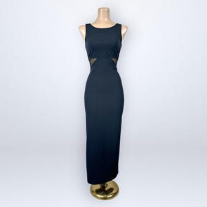 blue black illusion dress Neck Sleeveless A-line Vintage with Butterfl Dreamdressy Internet debates that blue dress