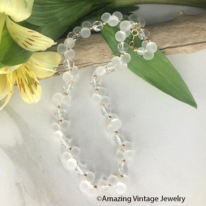 Sarah Coventry &quot; FROSTFIRE &quot; Necklace - 1984 Vintage Sarah Coventry Necklace  * Vintage Beaded Necklace * Sarah Coventry Bead Necklace