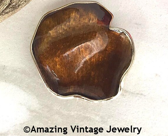 Sarah Coventry "AMBER PETAL" Pin * Vintage from 1… - image 2