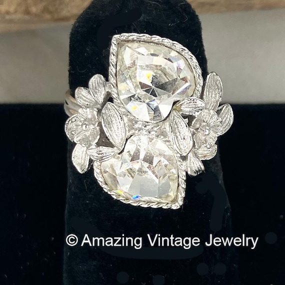 Sarah Coventry LOVE STORY Ring * Sarah Coventry Birthstone Ring * Love Story April Ring * Sarah Coventry Hearts Ring * April Birthstone Ring