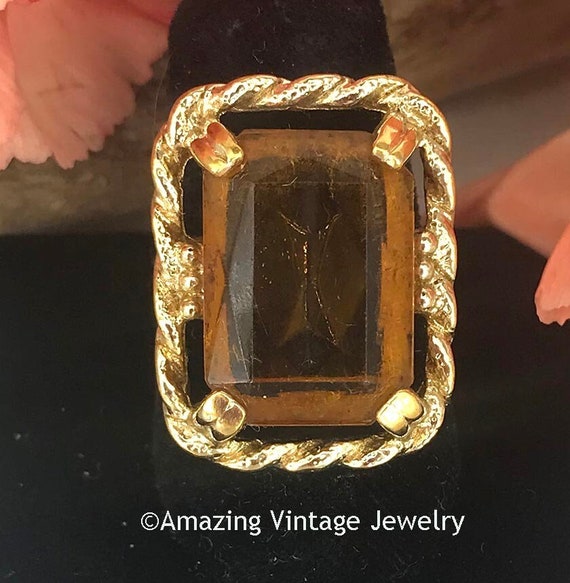 Sarah Coventry WILD HONEY Ring from 1970 * Vintage