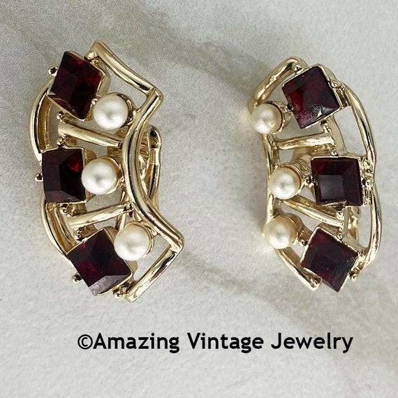 Sarah Coventry CONTESSA Earrings from 1959  * Vin… - image 2