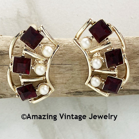 Sarah Coventry CONTESSA Earrings from 1959  * Vin… - image 1