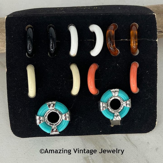 Sarah Coventry HOLIDAY CIRCLES Earrings from 1976 * Vintage Sarah Coventry Earrings * Sarah Coventry Interchangeable Earrings Set