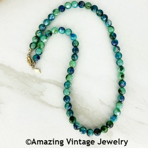 Sarah Coventry SIERRA Necklace from 1977 * Vintage Sarah Coventry Necklace * Sarah Coventry Blue Beaded Necklace * Sierra Blue Necklace