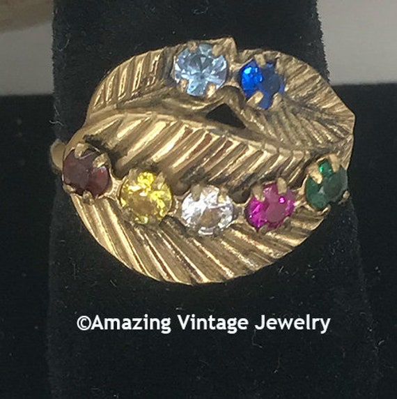 Sarah Coventry FAMILY BOUQUET Ring from 1976 * Sa… - image 1